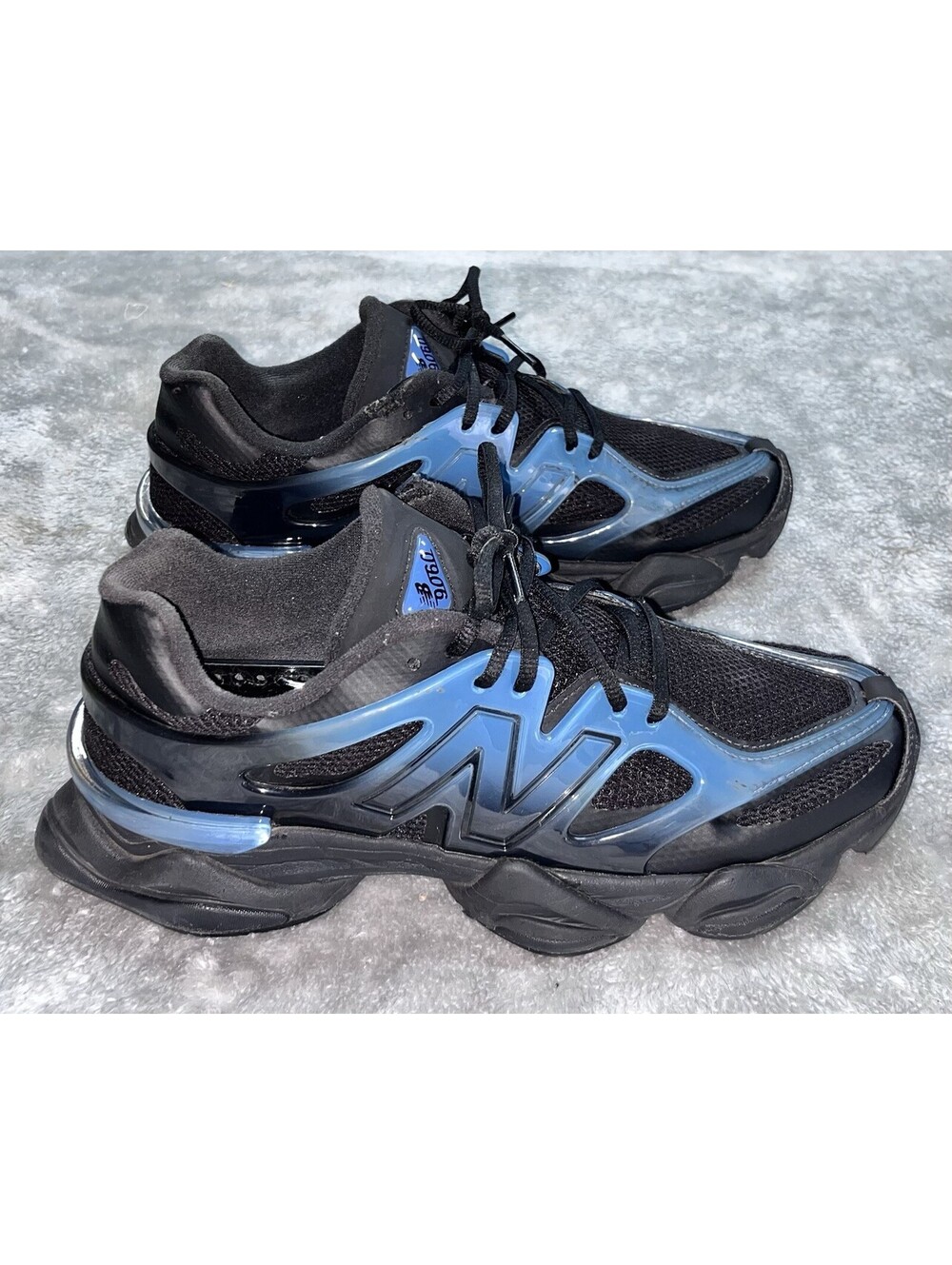 New Balance 9060 X Sea Stone/Black Blue Black Mesh Low Top Lace-Up U9060IDW